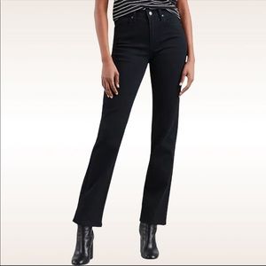 Levi’s 724 high rise straight black jeans size 27